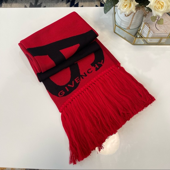 Givenchy Paris Football Scarf RED - Picture 8 of 8